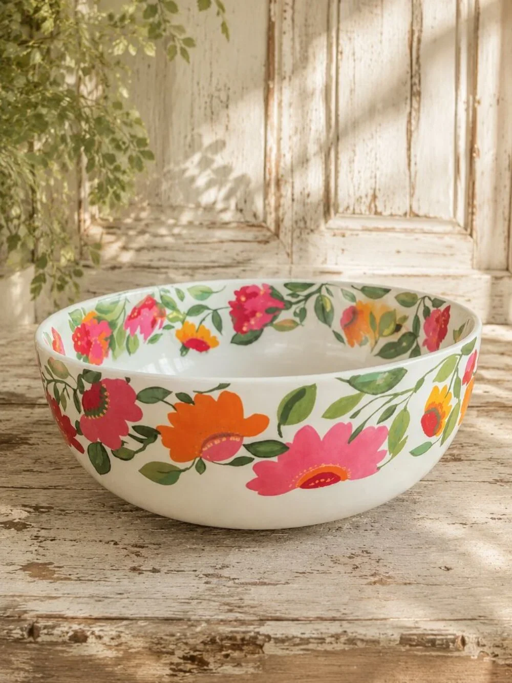 Vintage Spode Emma's Garland Large Floral Soup Salad Serving Bowl